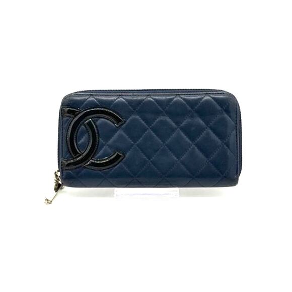 CHANEL Handbags - Chanel NAVY Cambon Line Round Long Zip Around Organizer Wallet*Great Condition